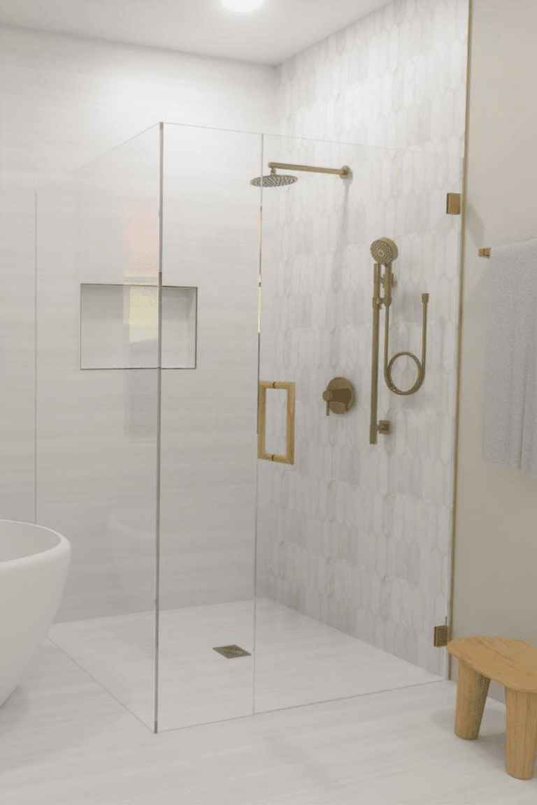 Modern bathroom remodel with walk-in shower and updated fixtures in a Phoenix, AZ home